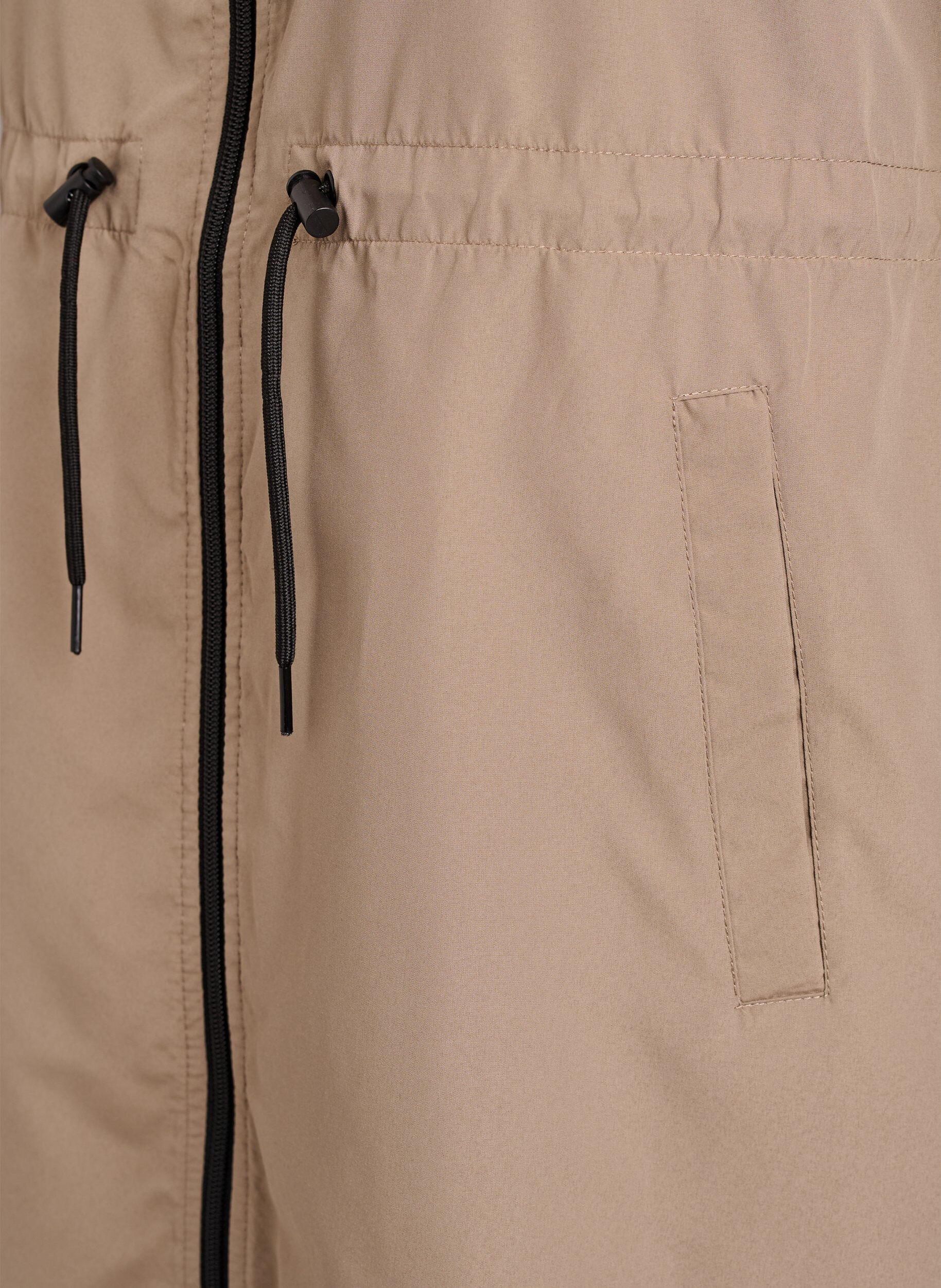 Zizzi Flash - Lett parkas med hette, Brun, Packshot image number 3