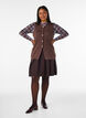 Ermel&oslash;s strikkevest med dekorative knapper, Brun, Model image number 1