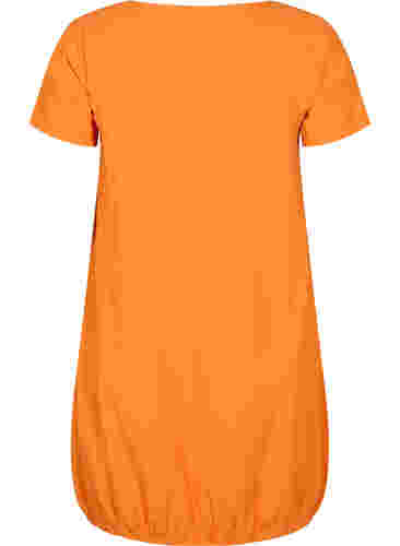 Kortermet kjole i bomull, Orange Tiger, Packshot image number 1