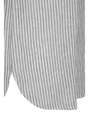 Stripete tunika med V-hals og knapper, Balsam Green Stripe, Packshot image number 3