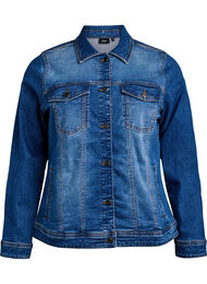 Denimjakke med en klassisk passform, Blue Denim