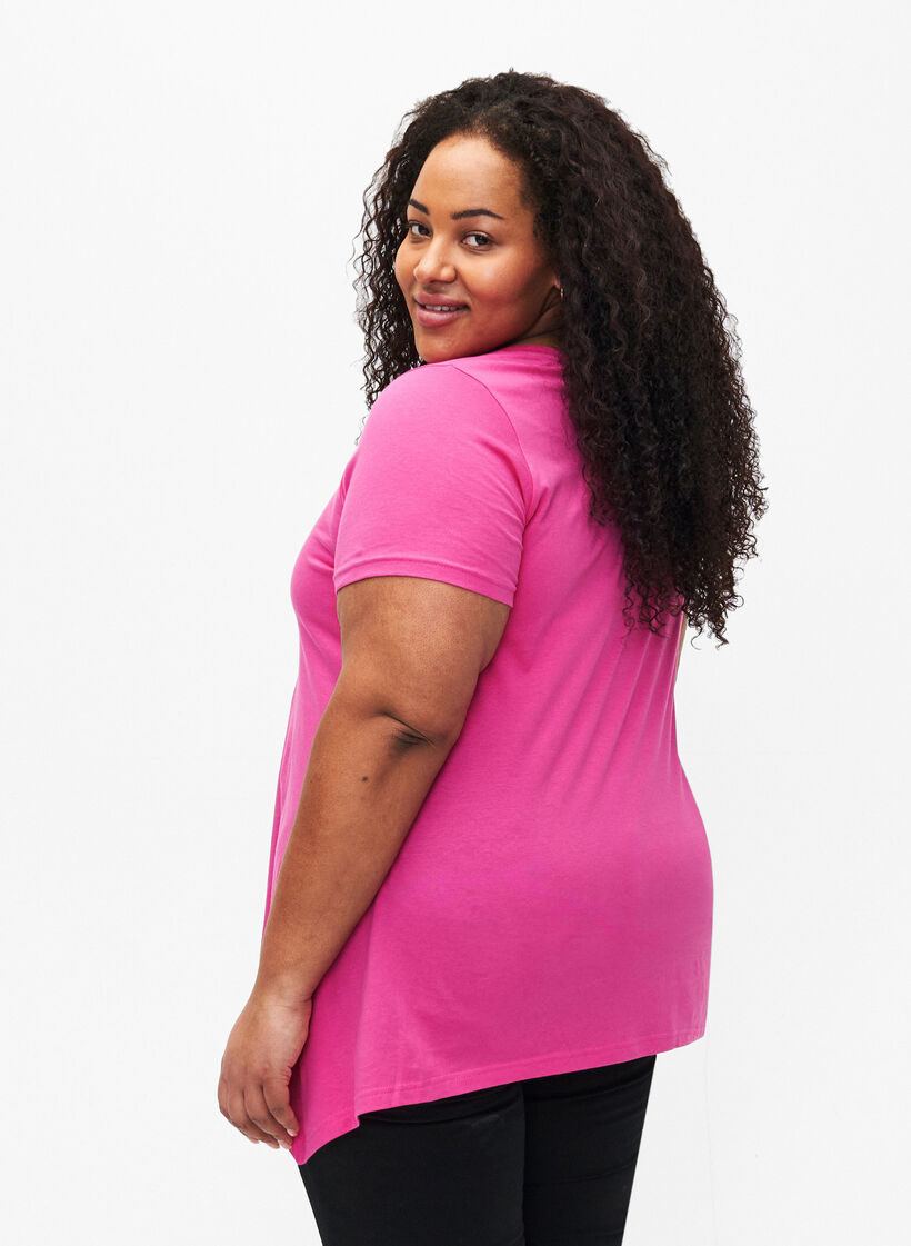 T-skjorte i bomull med korte ermer, Raspberry S. Best, Model image number 1