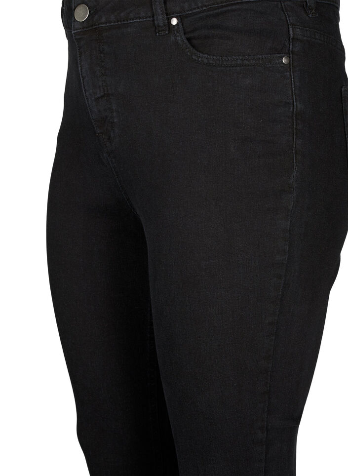 Amy jeans med høyt liv og super slim fit passform, Black, Packshot image number 2