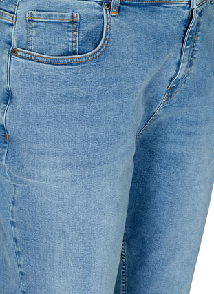 Cropped mom fit jeans med høyt liv, Light blue denim, Packshot image number 2