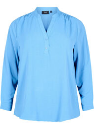 Langermet skjortebluse med V-hals, Riverside