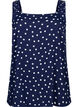 Mønstret topp i viskose med A-form, Peacoat Dot, Packshot image number 0