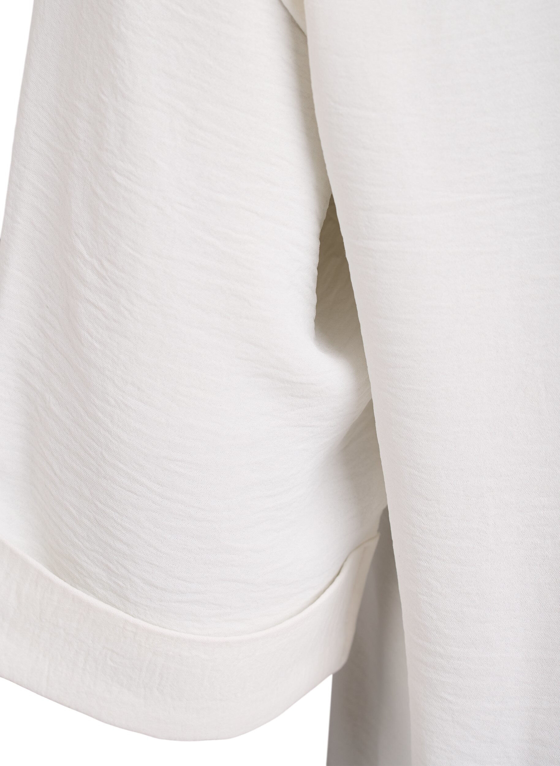 ZizziSkjorte med brystlommer og 3/4 ermer, Vanilje, Packshot image number 3