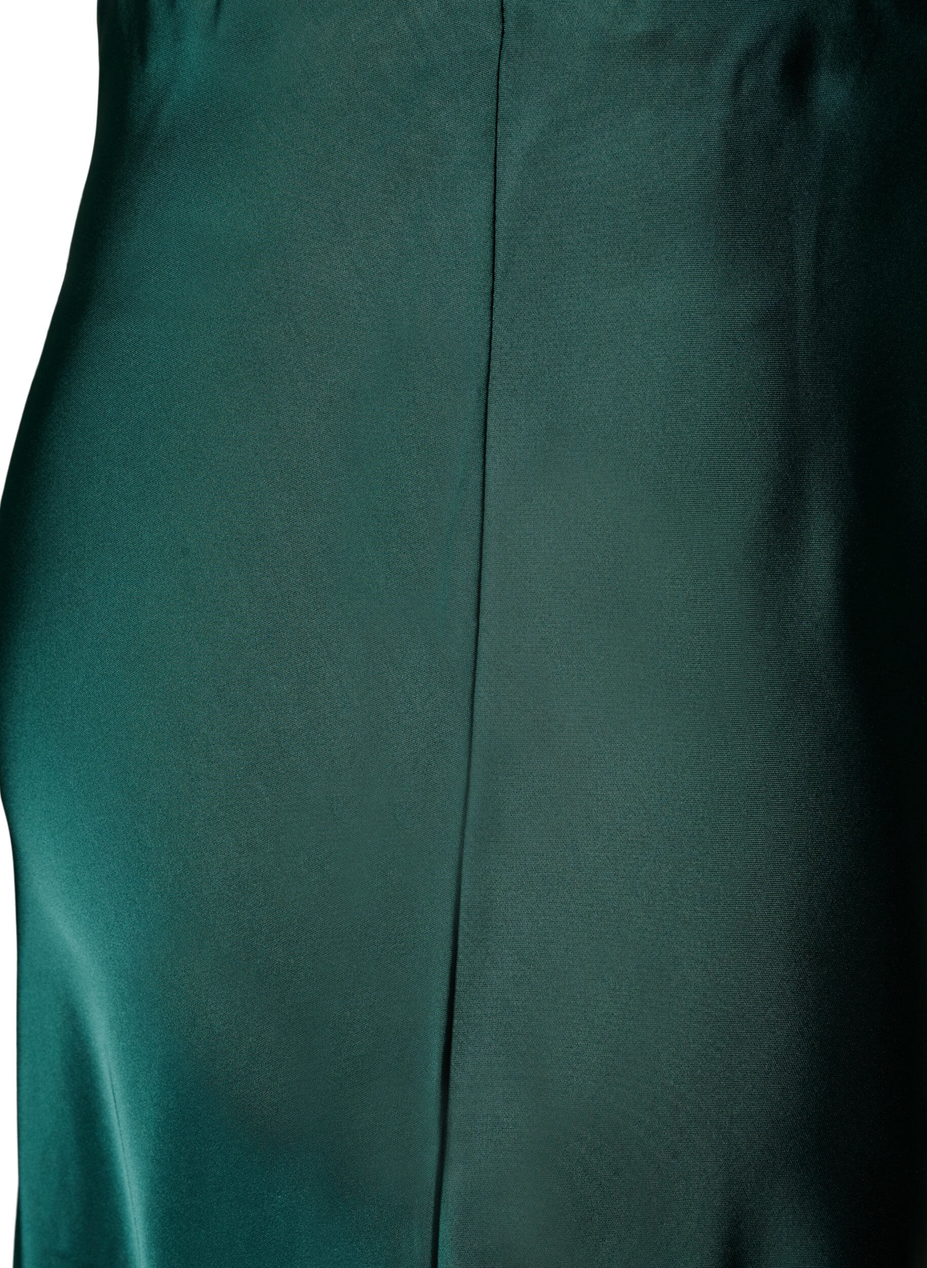 ZizziMidiskj&oslash;rt i sateng, Gr&oslash;nn, Packshot image number 3