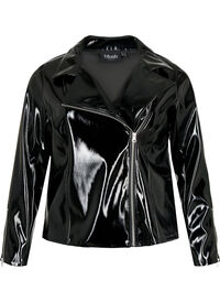Wet look bikerjakke