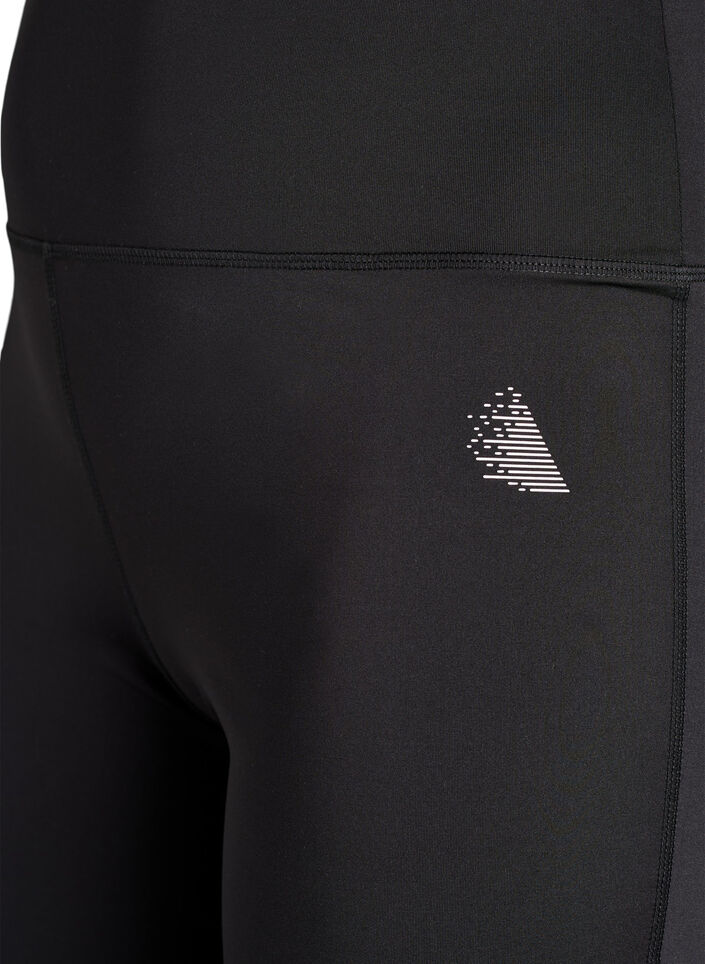 Utsvingte treningsbukser med h&oslash;y midje, Svart, Packshot image number 2
