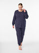 Nattbluse med et trykk, Bl&aring;, Model image number 1