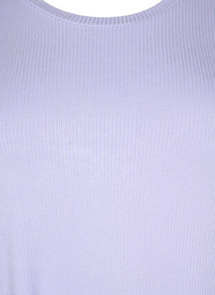 T-skjorte i viskose med ribbet struktur, Lavender, Packshot image number 2