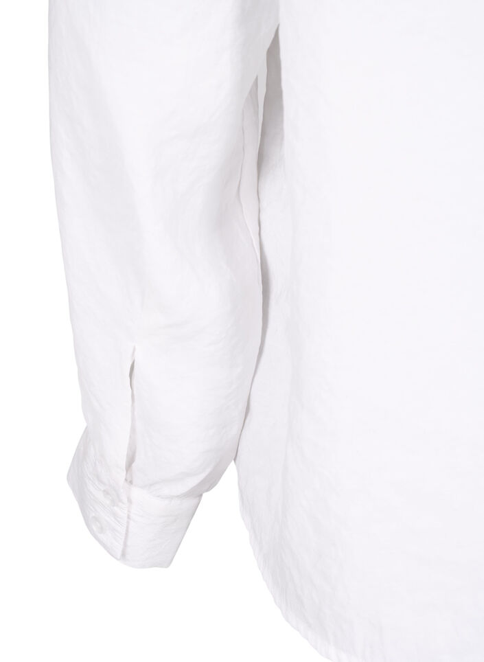 Langermet skjorte i Tencel ™ Modal, Bright White, Packshot image number 4