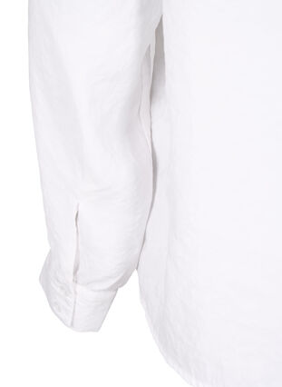 Langermet skjorte i Tencel ™ Modal, Bright White, Packshot image number 4