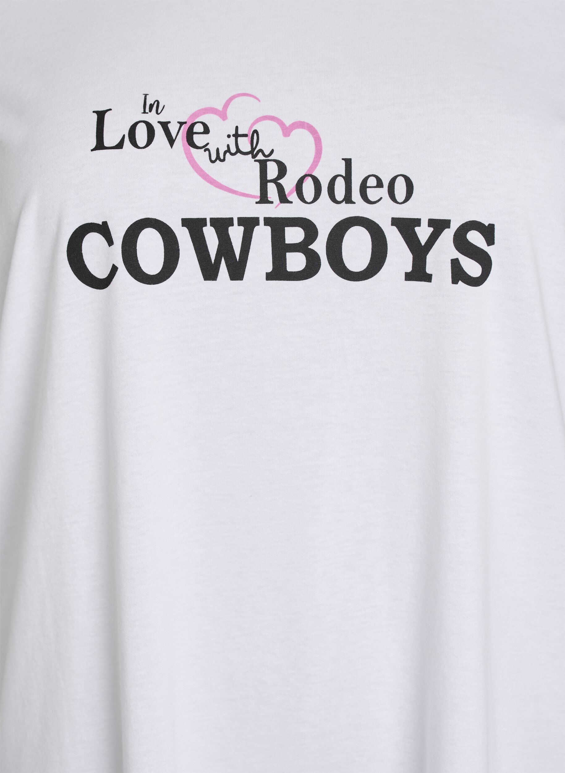 Zizzi T-skjorte med trykk, Hvit, Packshot image number 2