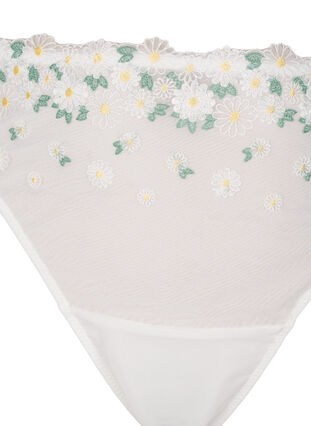 Zizzi Mesh-string med tusenfryd-broderi, Hvit, Packshot image number 2