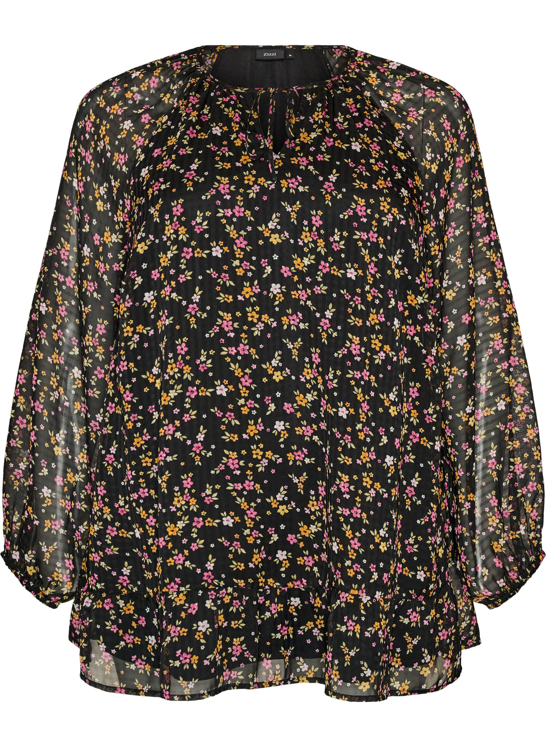 A-linjeformet tunika med blomsterprint