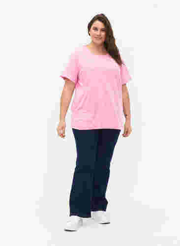 FLASH- T-skjorte med rund hals , Begonia Pink, Model image number 2