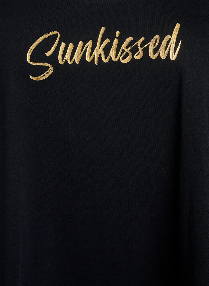 Bomullstopp med A-form, Svart, Packshot image number 2