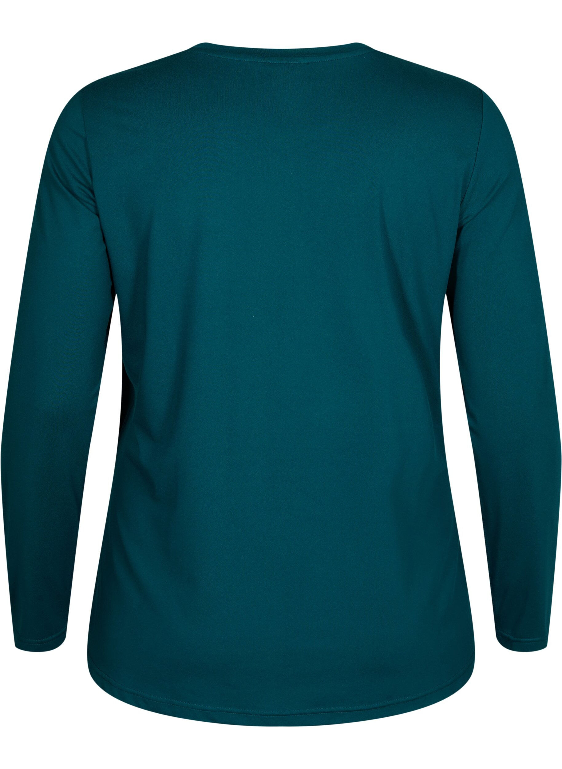Zizzi Treningsgenser med lange ermer, Deep Teal, Packshot image number 1