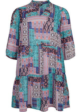 Zizzi FLASH - Mønstrete tunika med 3/4-ermer, Multi Ethnic , Packshot image number 0