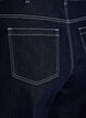 Wide fit jeans med brede oppbrett og kontrasts&oslash;m, Bl&aring;, Packshot image number 3