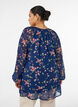 A-linjeformet tunika med blomsterprint, Bl&aring;, Model image number 2