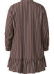 Kort, stripete kjole med volangdetaljer, Hot Fudge Stripe AOP, Packshot image number 1