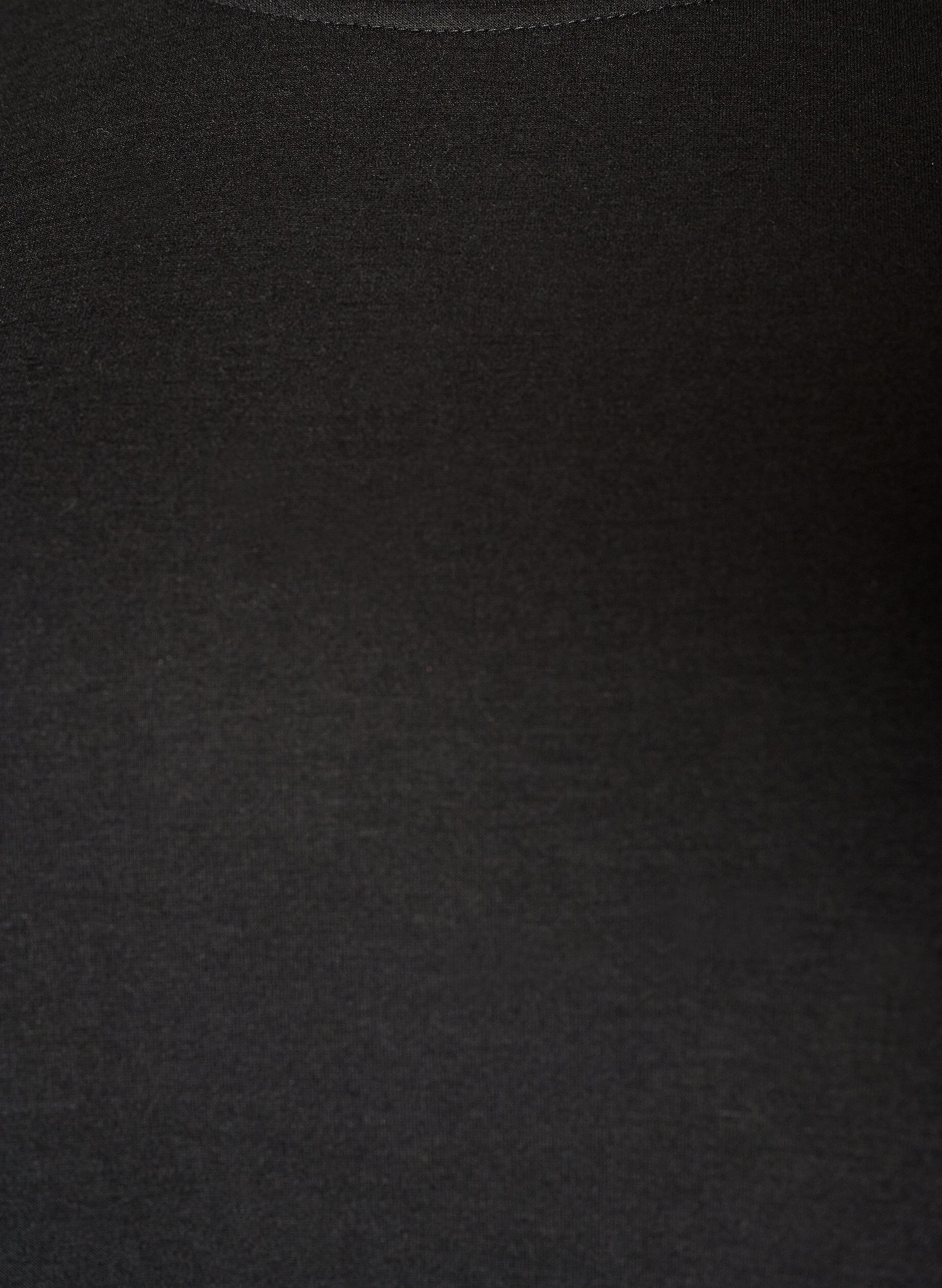 ZizziPeplumbluse med albuelange ermer, Svart, Packshot image number 2