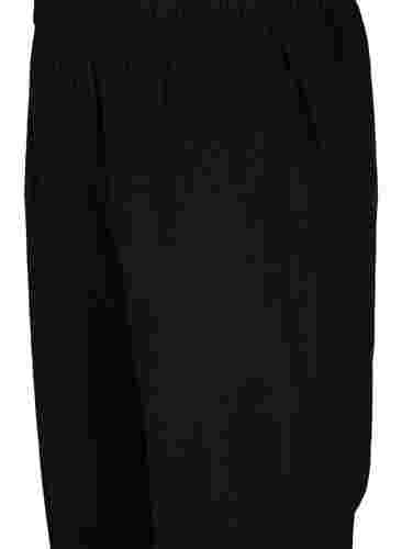 Cropped bomullsbukser, Black, Packshot image number 2