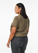 Basic T-skjorte i bomull med rund hals, Gr&oslash;nn, Model image number 2