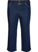 Cropped jeans med straight fit og normal midje, Bl&aring;, Packshot image number 0