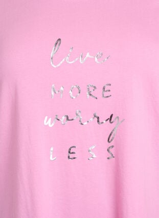 Zizzi FLASH - T-skjorte med motiv, Begonia Pink Live, Packshot image number 2