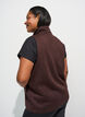 Vest med h&oslash;y hals og glidel&aring;s, Brun, Model image number 1