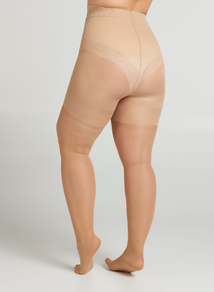 Str&oslash;mpebukse 40 denier med push-up effekt, Beige, Model image number 2