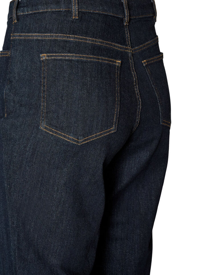 Straight fit Kiana jeans med h&oslash;y midje, Bl&aring;, Packshot image number 3