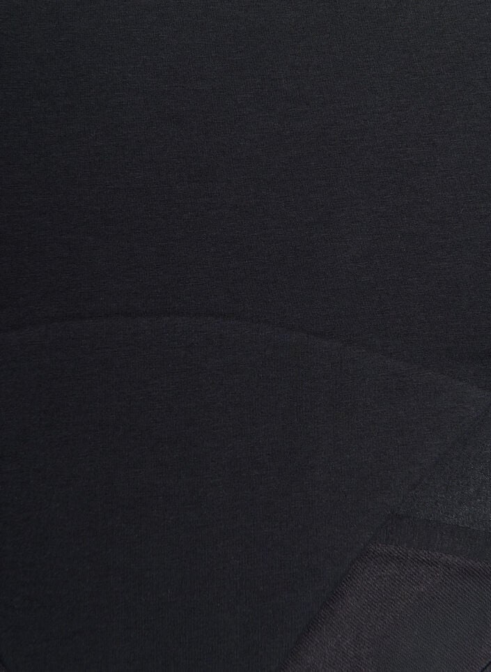 Menstruasjonstruser i bomull med h&oslash;y midje, Svart, Packshot image number 2