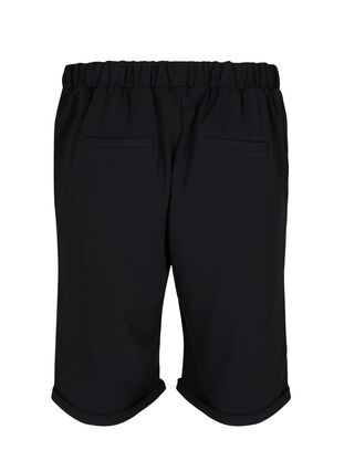 Shorts med strikkant og lommer, Black, Packshot image number 1