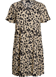 Viskose A-linjekjole, Beige