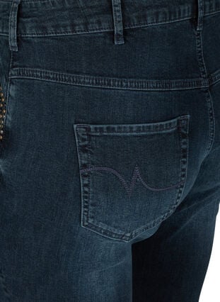 Slim fit Emily jeans med nagler, Dark blue, Packshot image number 3