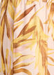 Viskosebluse med bladtrykk og rysjedetaljer, Gul, Packshot image number 3