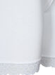 Sykkelshorts med blondekant, Hvit, Packshot image number 3