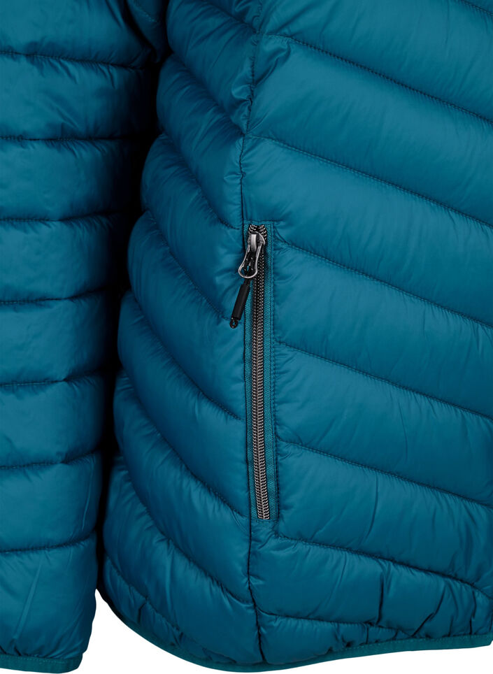 Lett jakke med hette, Bl&aring;, Packshot image number 3