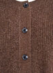 Ribbestrikket cardigan med knapper, Brun, Packshot image number 2