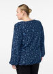 Langermet bluse med blomsterbroderi, Blå, Model image number 2