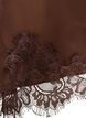 Satengkjole med blonder og asymmetrisk fold, Brun, Packshot image number 4