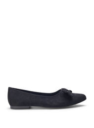 Ballerinasko med vid passform og sløyfe, Black