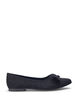 Wide fit - Ballerinapumps med sløyfe, Svart, Packshot image number 0