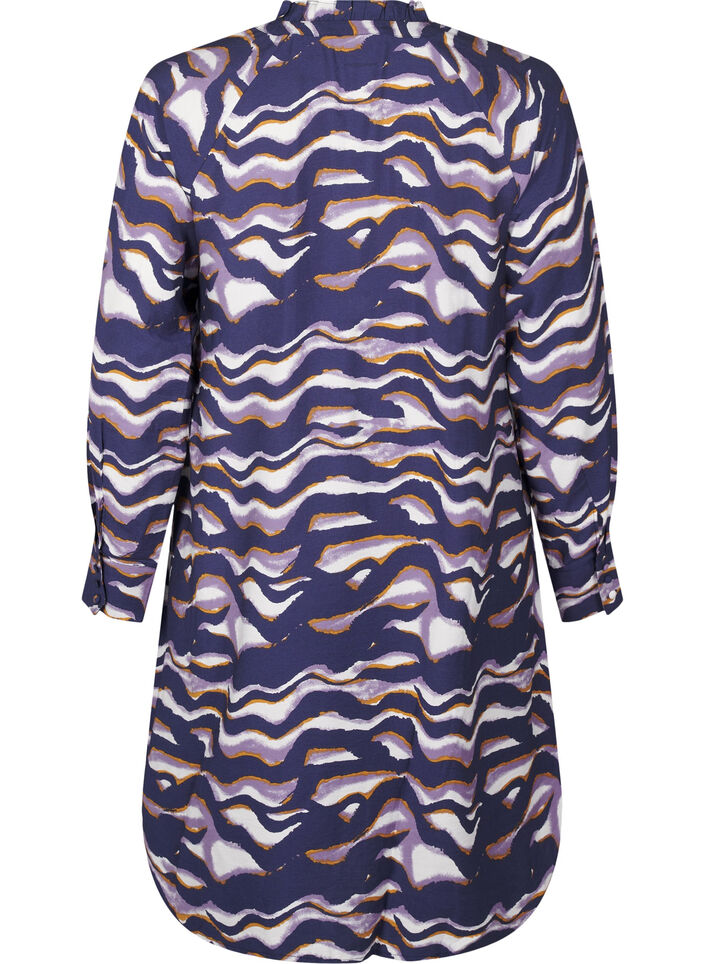 Knelang kjole med print og A-form, Naval Academy AOP, Packshot image number 1