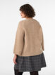 Cardigan i ullblanding med 3/4 ermer, Beige, Model image number 2